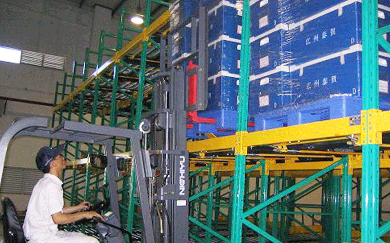 壓入式貨架 壓入式貨架